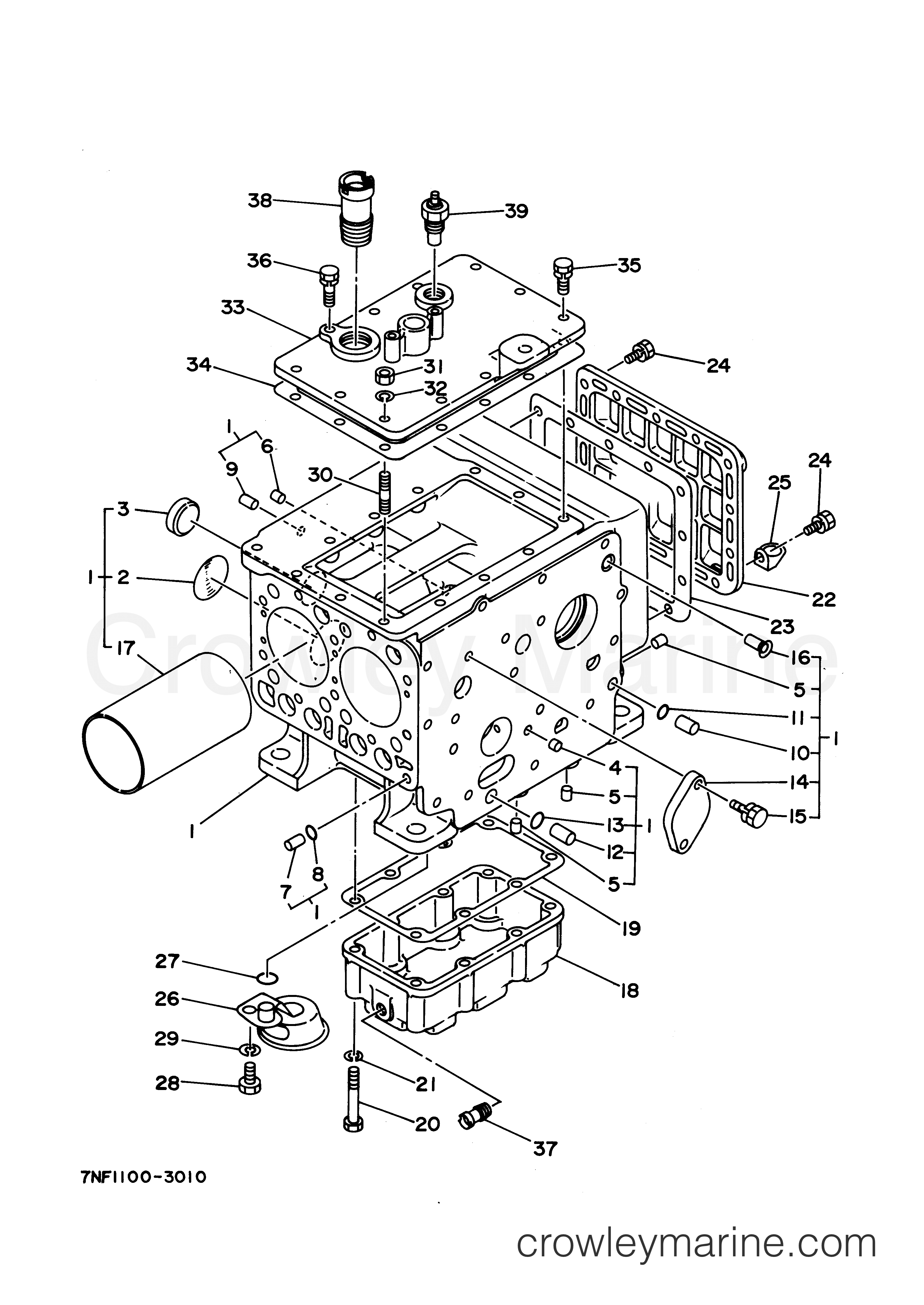 Yamaha Motors EDL6500S2 - CRANKCASE 1