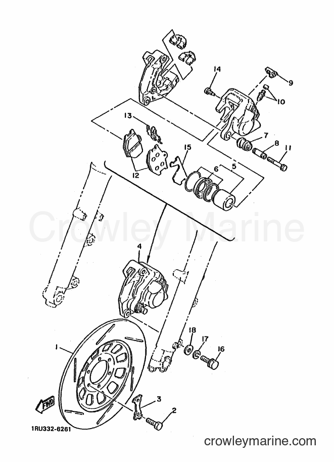 1987 Street Bike SR500 - SR500 (1RU) [999] - FRONT BRAKE
