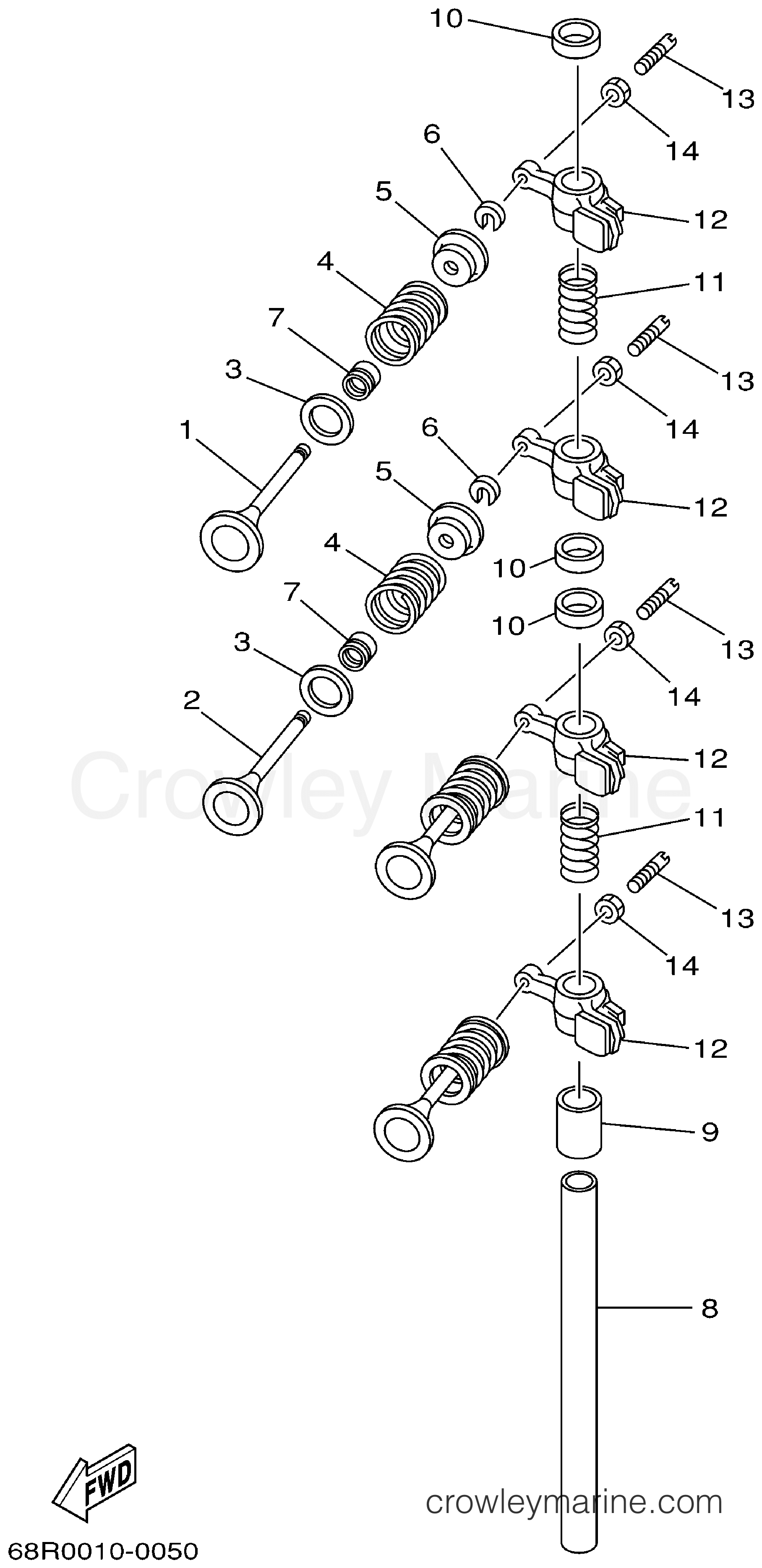 Yamaha Motors F8MLHZ - VALVE