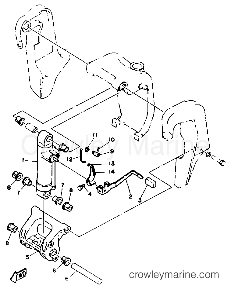 Yamaha Motors C55ELRR - BRACKET 2