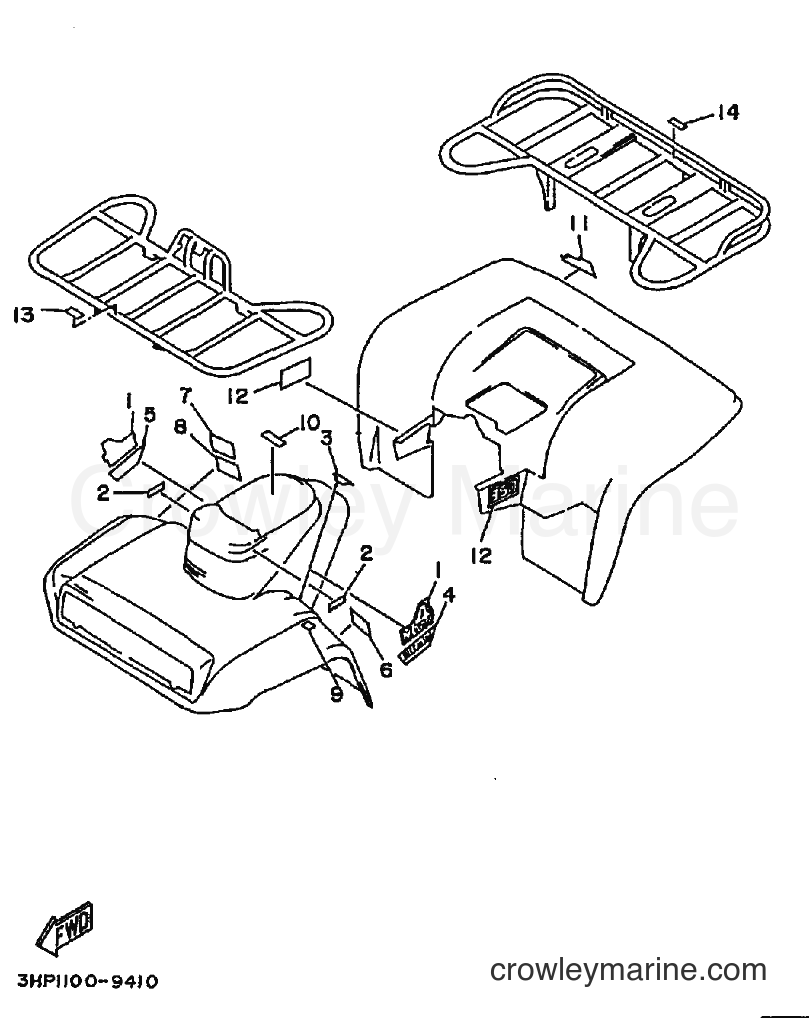 1989 ATV YFM350ER - YFM350ER (3HP1) [030] - EMBLEM & LABEL 2