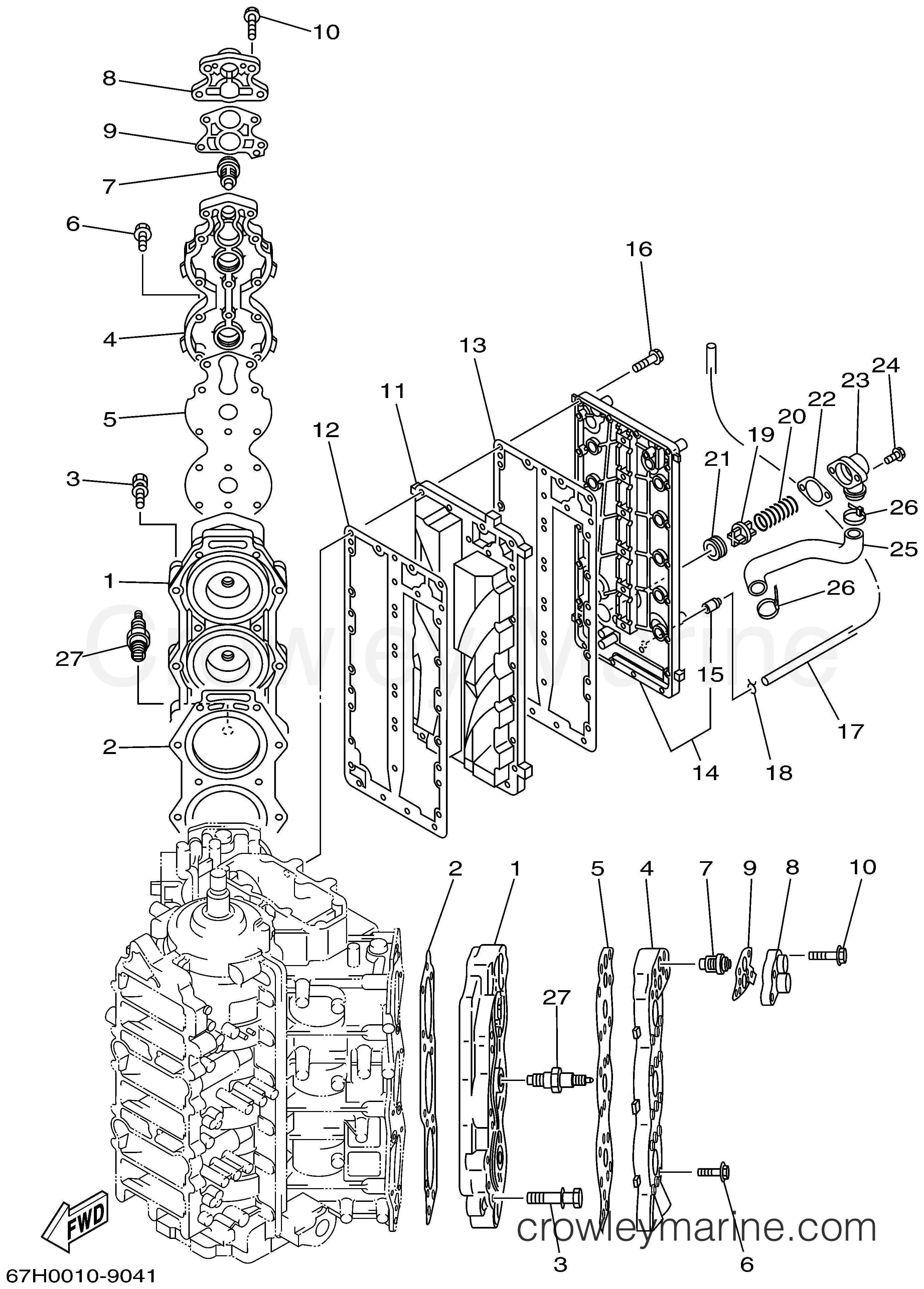 Yamaha Motors VX150TLRA - CYLINDER CRANKCASE 2