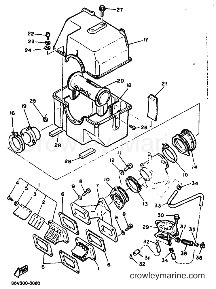 Yamaha Motors VK540E (86V4) [010] - INTAKE