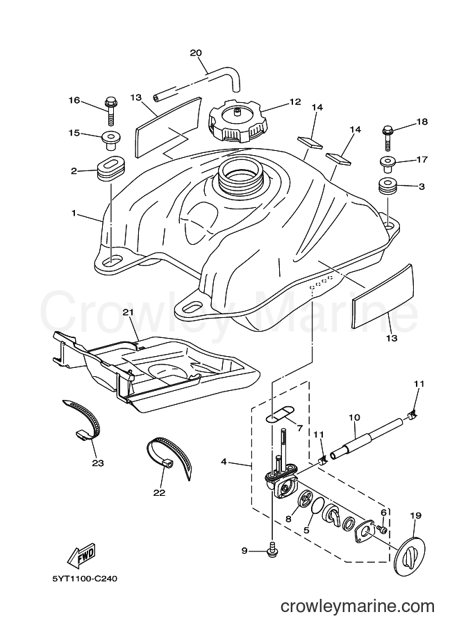Yamaha Motors YFM350 (1BS8) [010] - FUEL TANK