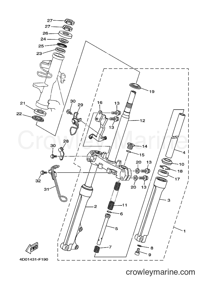 Yamaha Motors AF115S (4D05) [010] - STEERING