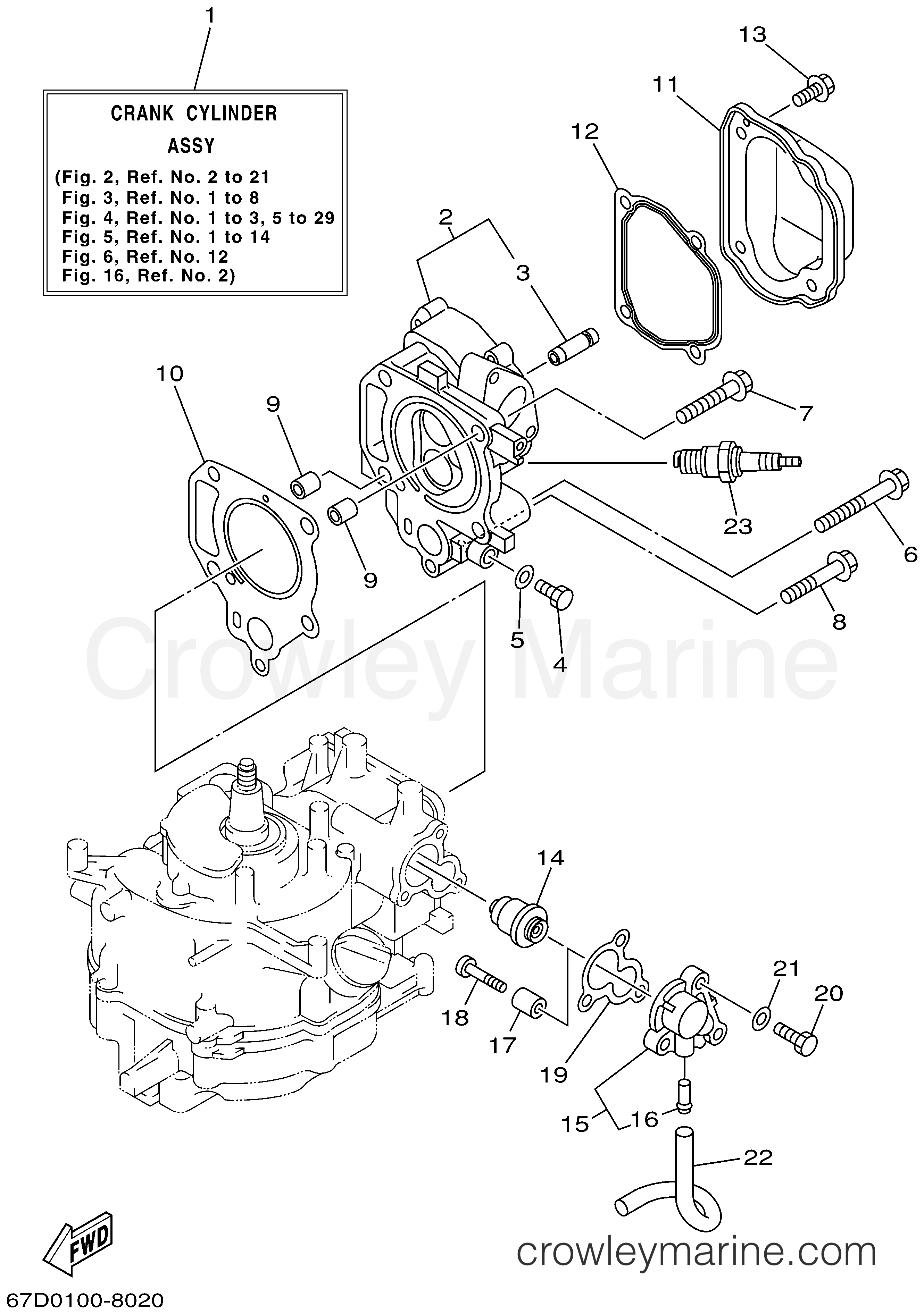 Yamaha Motors F4MLHA - CYLINDER CRANKCASE 1