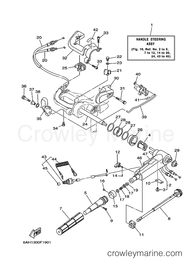 Yamaha Motors F20BEPS (6AH1) [200] - STEERING