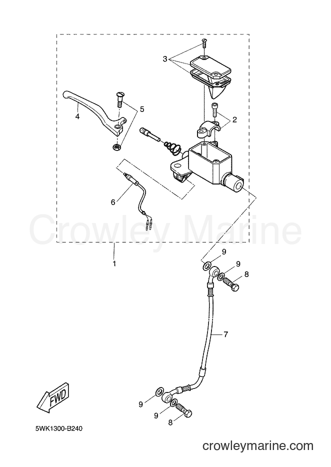 Yamaha Motors CW50RS (1B02) [040] - FRONT MASTER CYLINDER