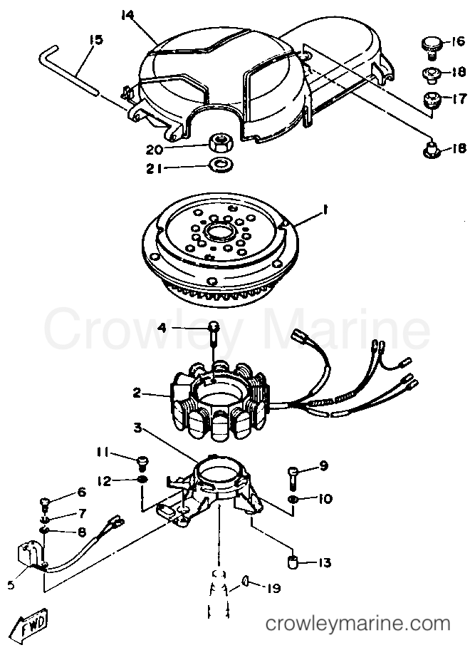 Yamaha Motors F9.9MLHR - CDI MAGNETO