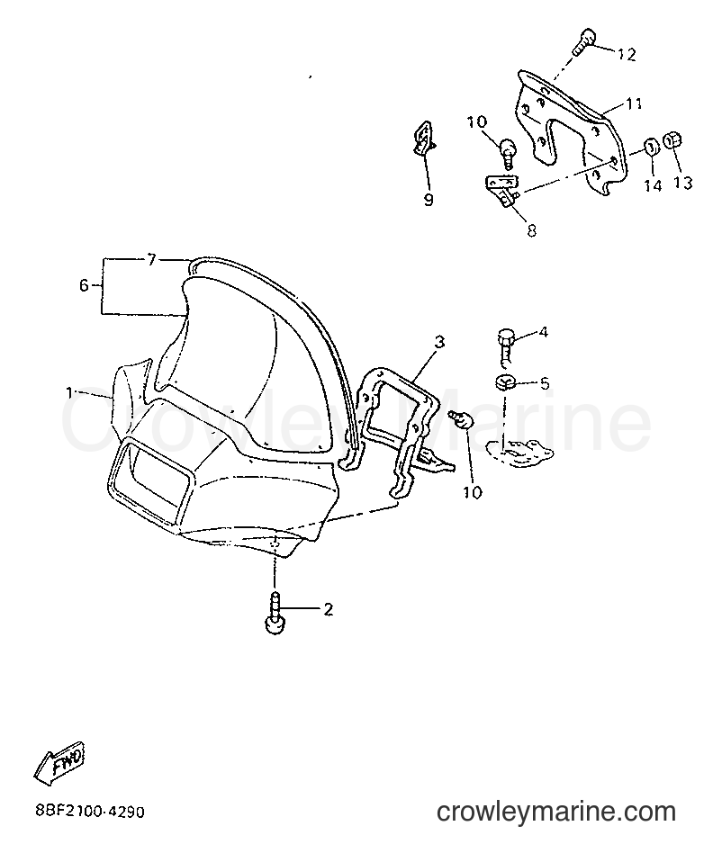 Yamaha Motors PZ480 (8BF2) [999] - WINDSHIELD