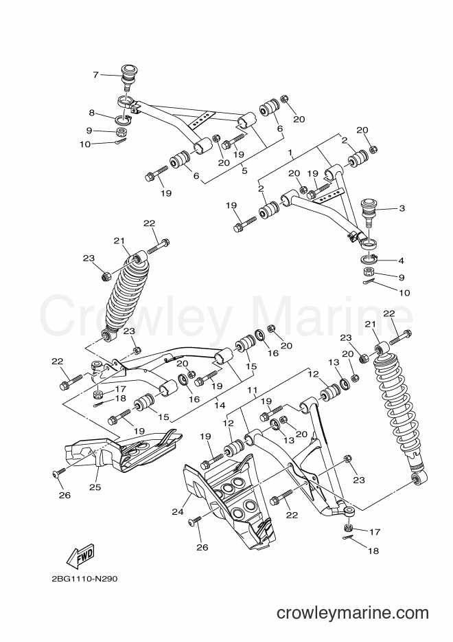 2015 ATV YFM700FWAD - YFM700FWAD (B38D) [010] - FRONT SUSPENSION & WHEEL