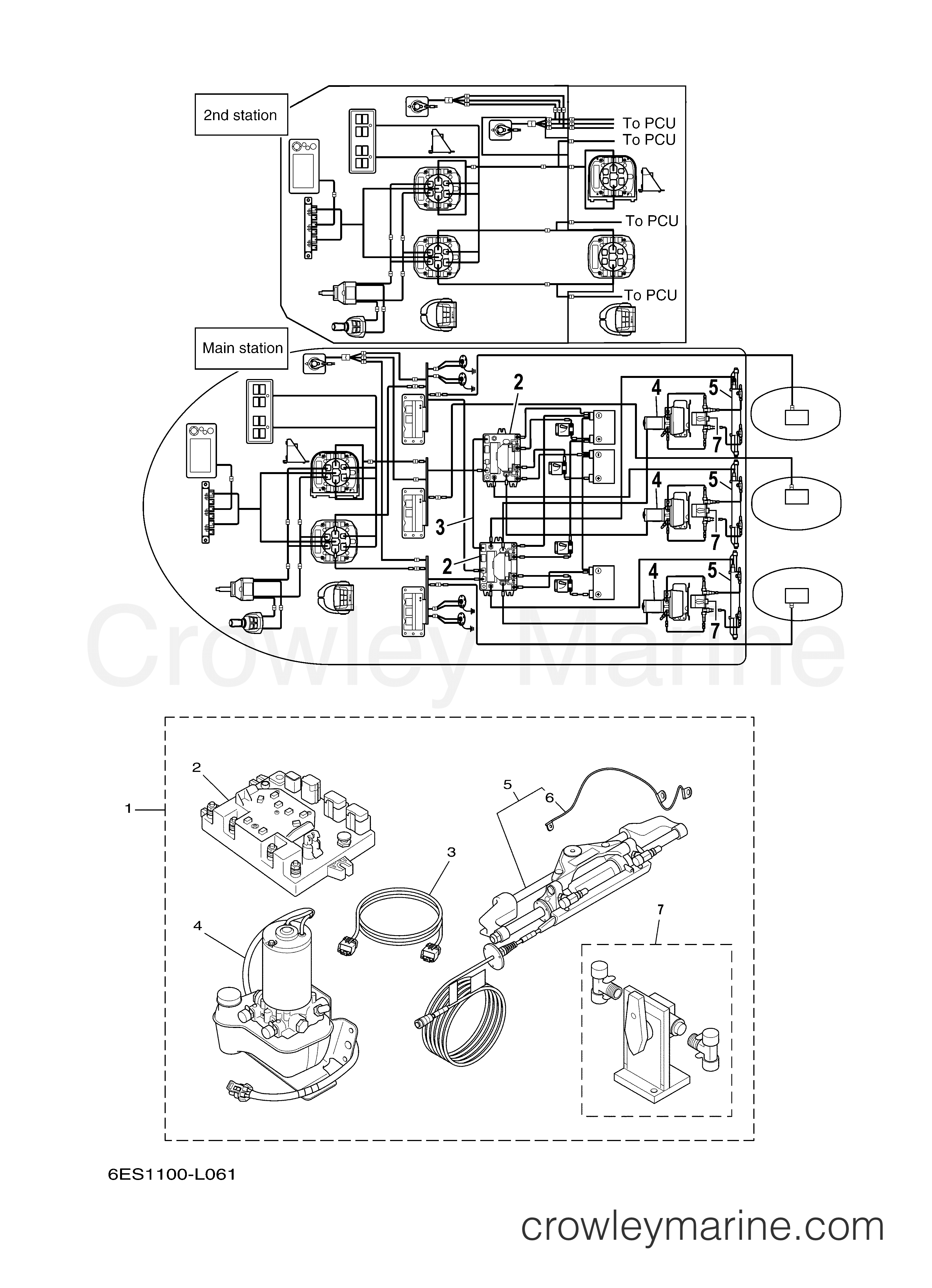 STEERING KIT (TRIPLE) Various Years Rigging Helm Master Helm Master