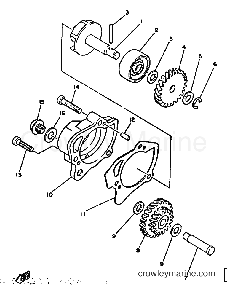 1987 Dirt Bike DT125LC - DT125LC (2AJ) [999] - WATER PUMP