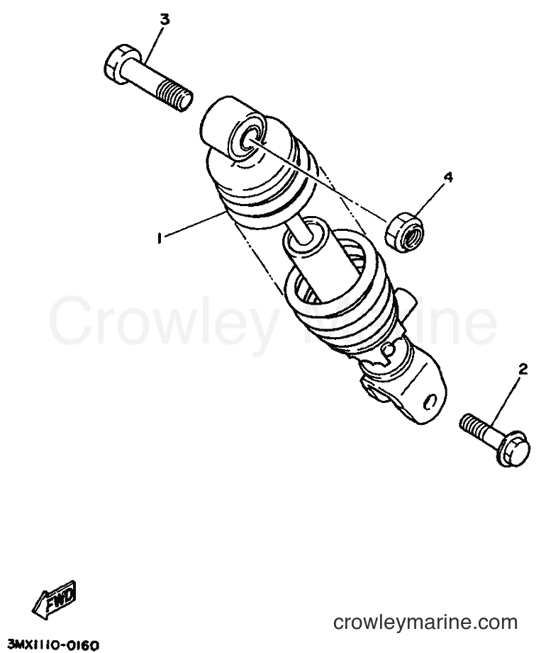 1990 Scooter CW50 - CW50 (3WW1) [999] - REAR SUSPENSION