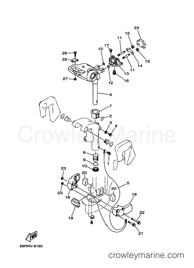Yamaha Motors FT9.9D(MH) (66R) [010] - BRACKET 2