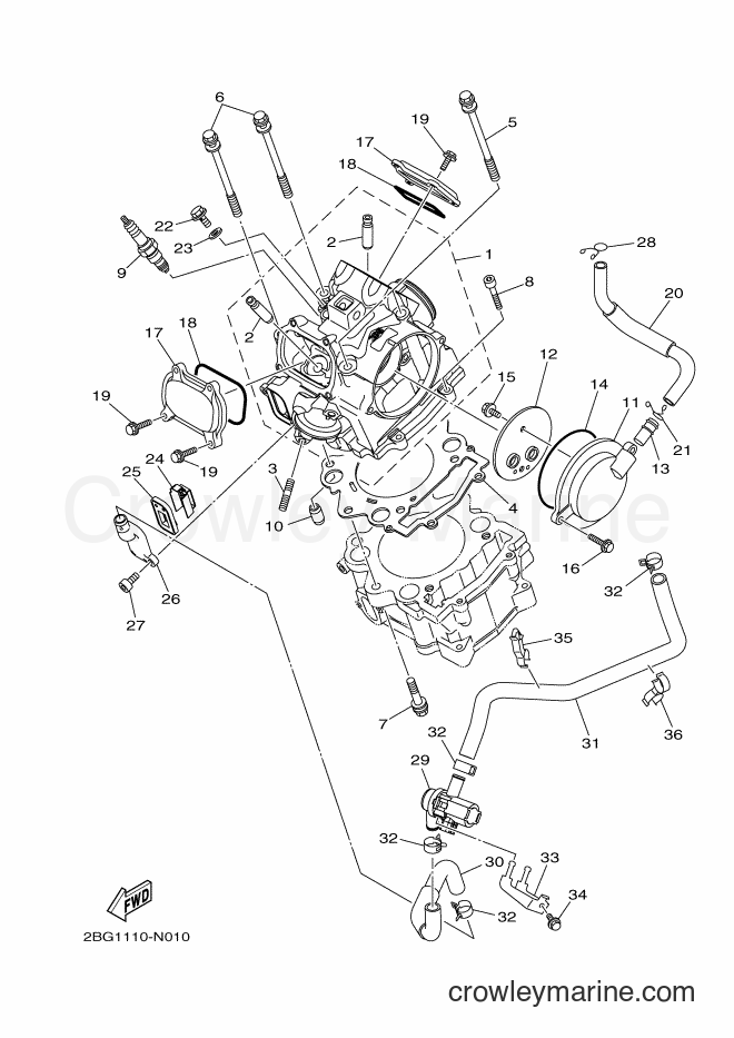 2014 ATV YFM700FWAD - YFM700FWAD (2BGC) [010] - CYLINDER HEAD