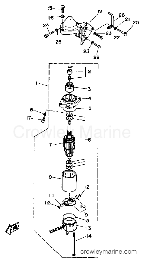 Yamaha Motors CV25ELD - STARTING MOTOR