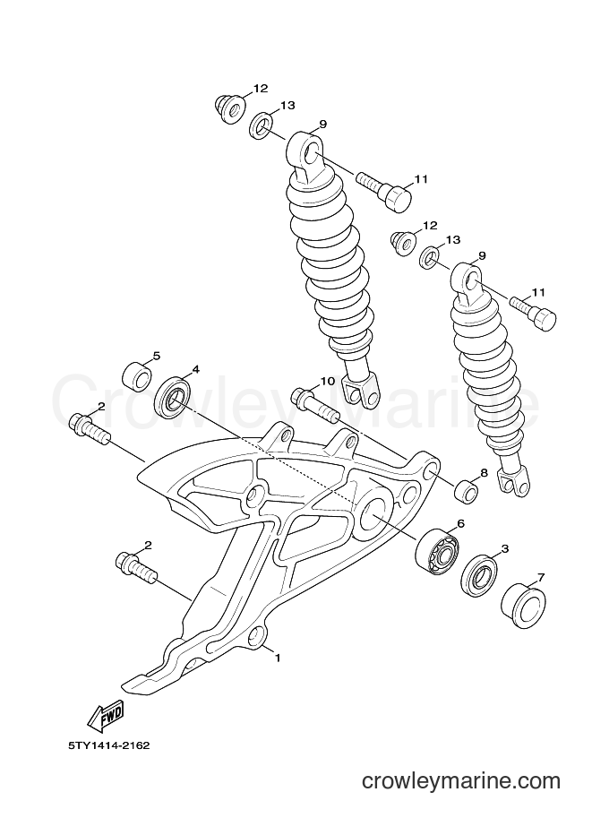 2005 Scooter XC125 - XC125 (5ML5) [010] - REAR ARM & SUSPENSION