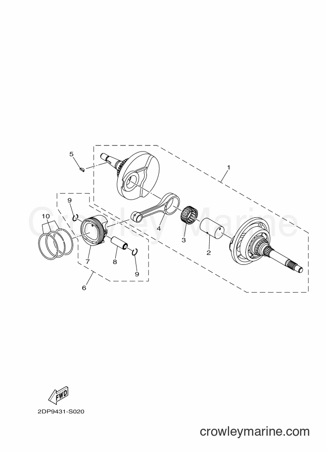 2017 Street Bike GPD150-A - GPD150-A (2DP9) [010] - CRANKSHAFT & PISTON