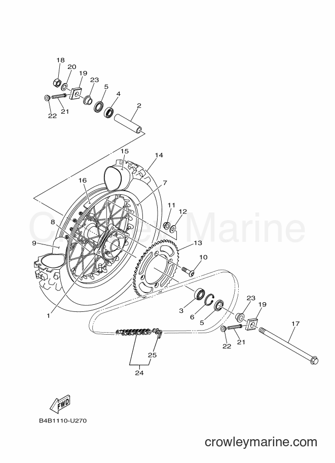 2019 Dirt Bike YZ85 - YZ85 (B4B1) [020] - REAR WHEEL