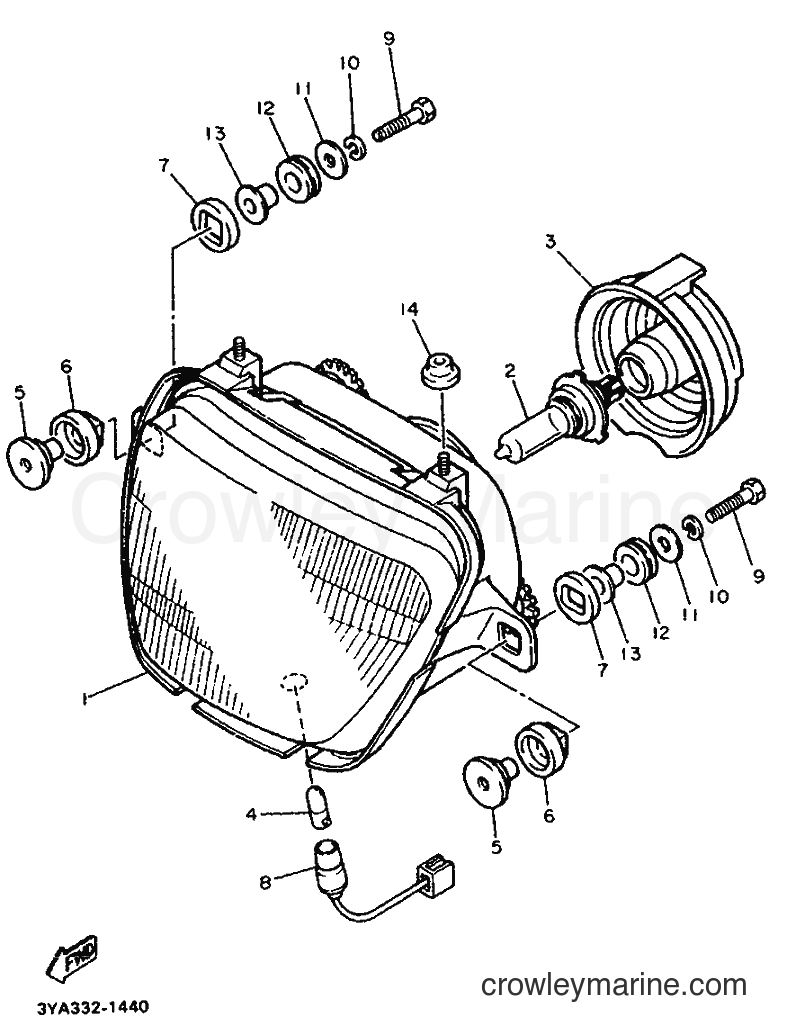 1991 Sport Bike FJ1200A - FJ1200A (4BS2) [999] - HEADLIGHT