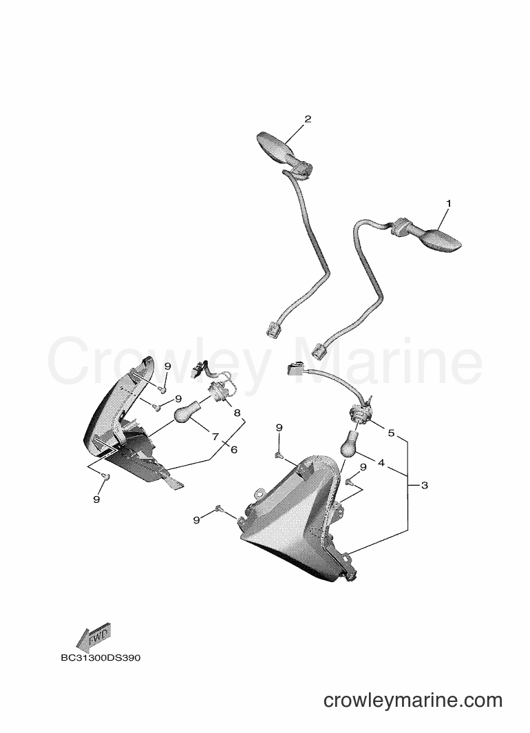 Yamaha Motors XP530D-A (BC38) [010] - FLASHER LIGHT
