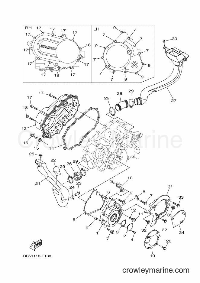 2018 ATV YFM450FWB - YFM450FWB (BJ53) [010] - CRANKCASE COVER 1
