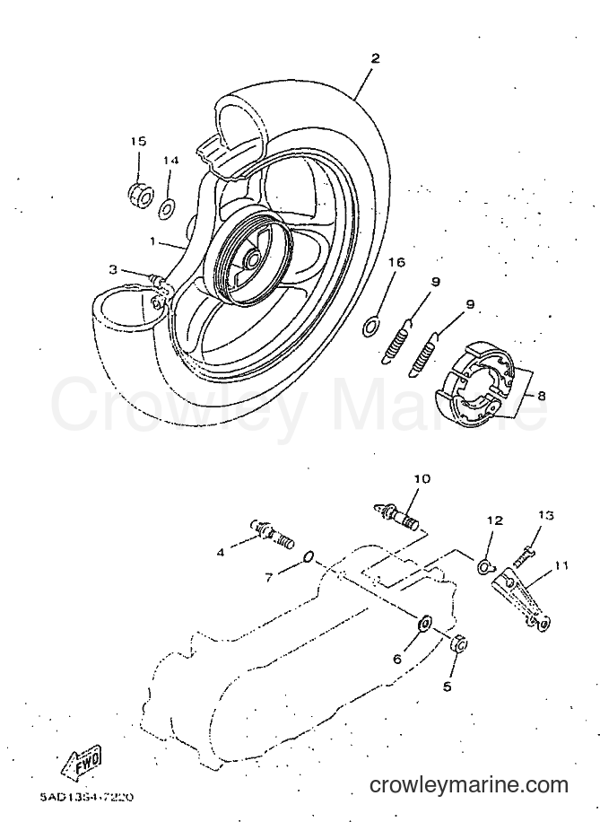 1998 Scooter YN50 - YN50 (5BV1) [999] - REAR WHEEL