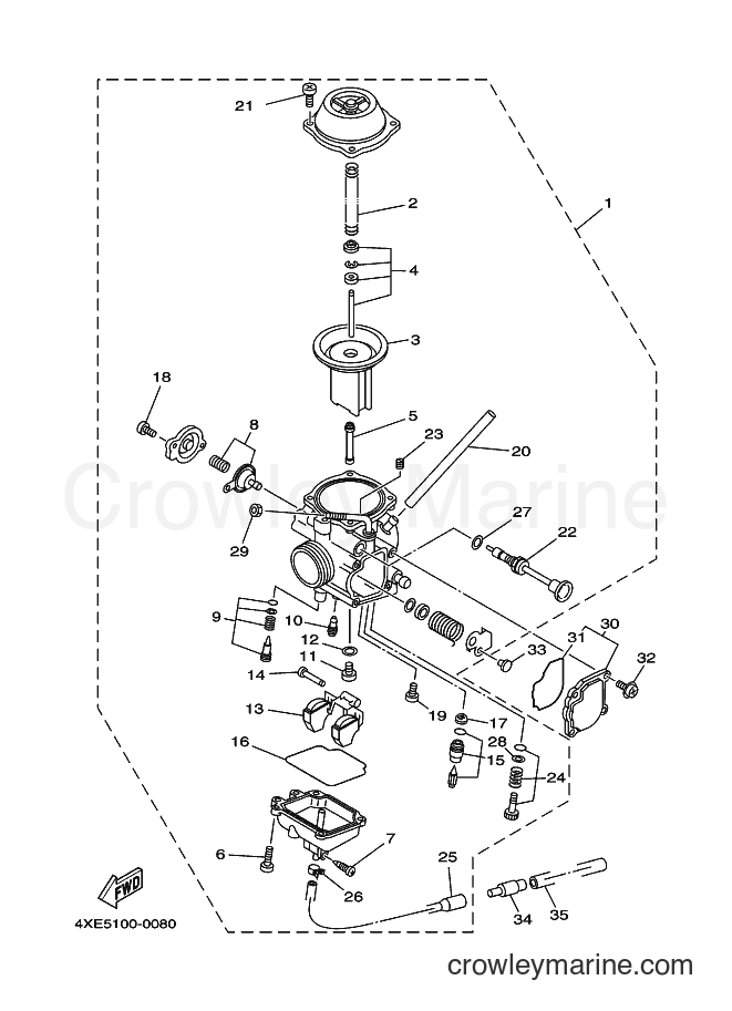 2000 ATV YFM250 - YFM250 (4XE7) [010] - CARBURETOR
