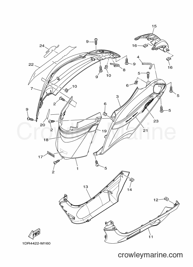 2013 Scooter XC115S - XC115S (1DR4) [010] - SIDE COVER