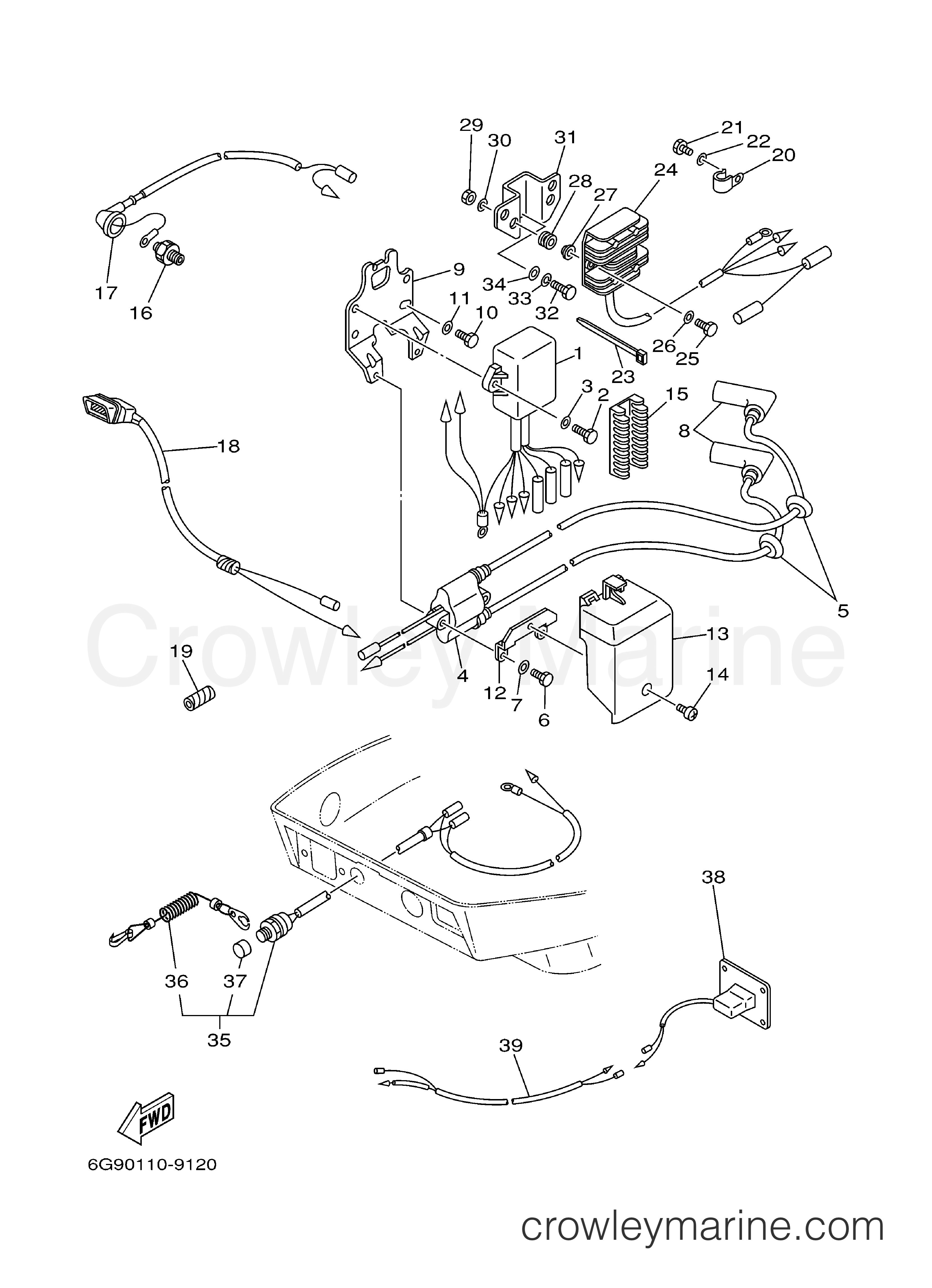 Yamaha Motors F9.9ELR - ELECTRICAL 1