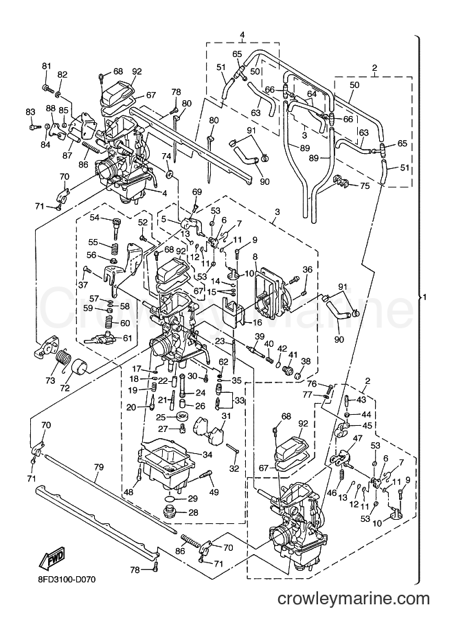 2005 Snowmobile SXV60 - SXV60 (8EX3) [020] - CARBURETOR