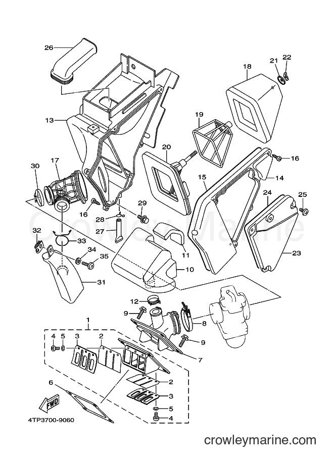 1999 Dirt Bike DT230 - DT230 (4TP3) [010] - INTAKE