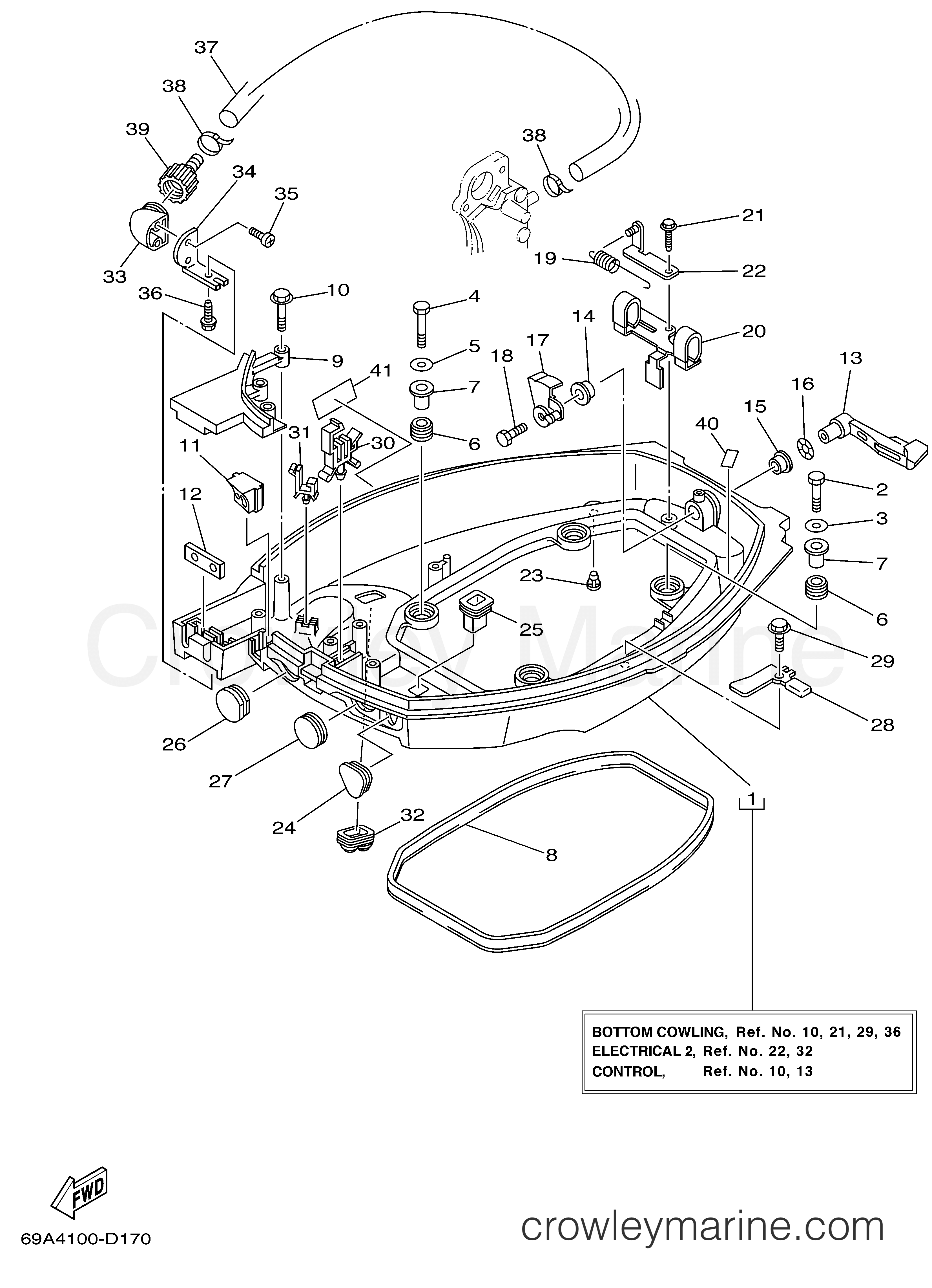 Yamaha Motors F15PLHD - BOTTOM COWLING