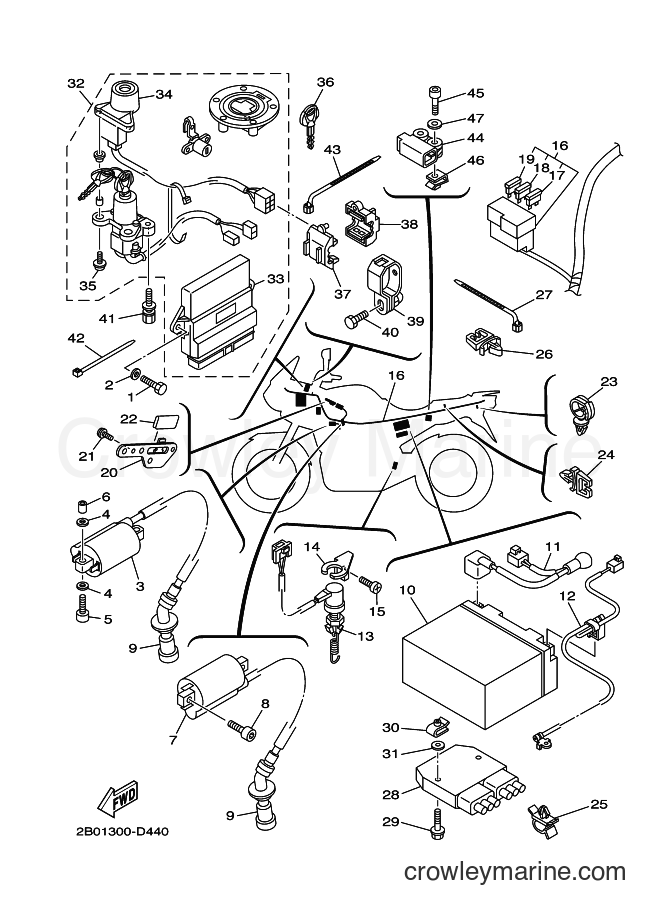 2007 Street Bike TDM900A - TDM900A (2B03) [010] - ELECTRICAL 1