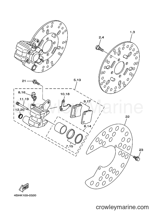 2004 ATV YFM400FW - YFM400FW (4SHY) [010] - FRONT BRAKE