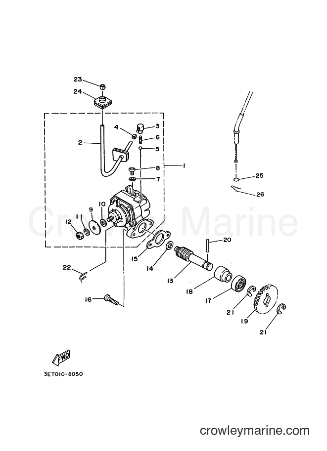 Yamaha Motors DT200R (3MH3) [010] - OIL PUMP