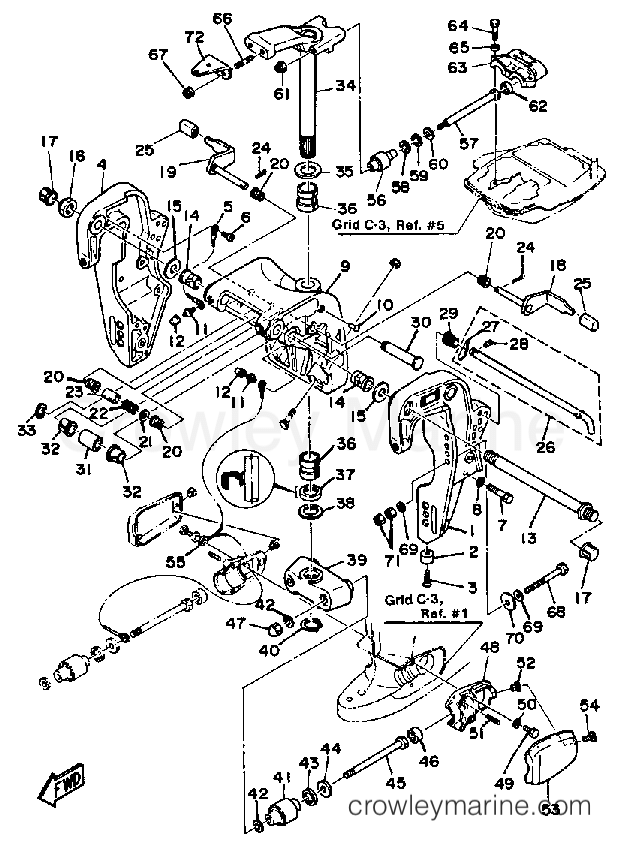 Yamaha Motors 70ETLH - BRACKET