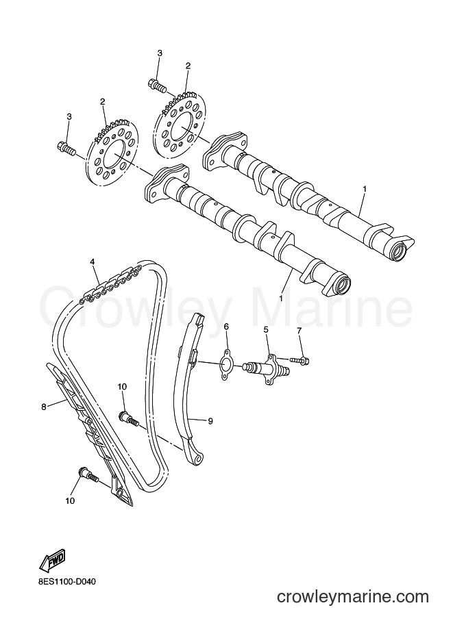 2012 Snowmobile VK10D - VK10D (8GSD) [010] - CAMSHAFT & CHAIN