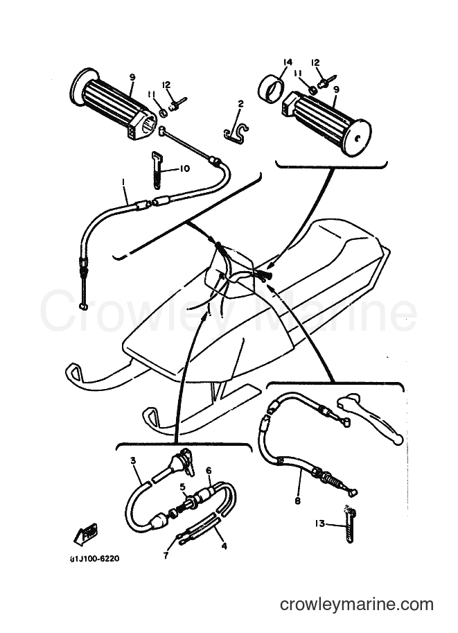 Yamaha Motors PZ480 (83V0) [030] - CONTROL CABLE
