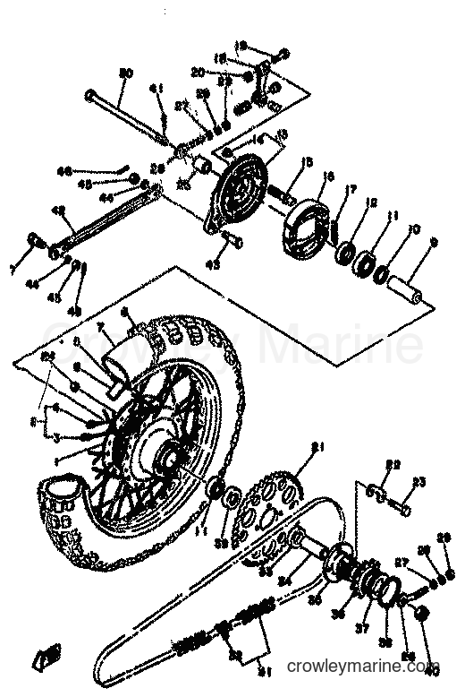 1978 Scooter LB80 - LB80 (1F5) [999] - REAR WHEEL
