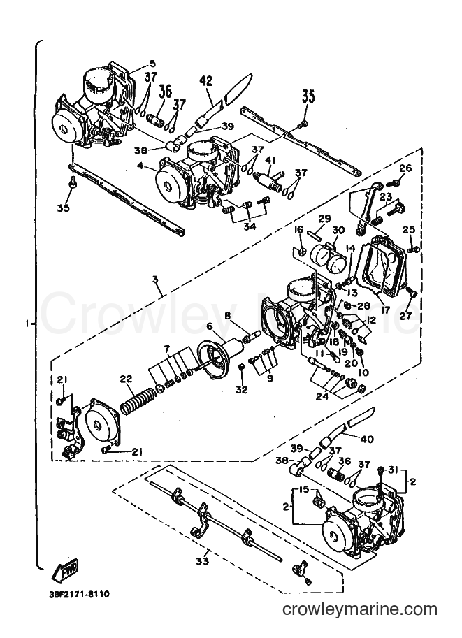 Yamaha Motors FZR400 (3BF2) [010] - CARBURETOR