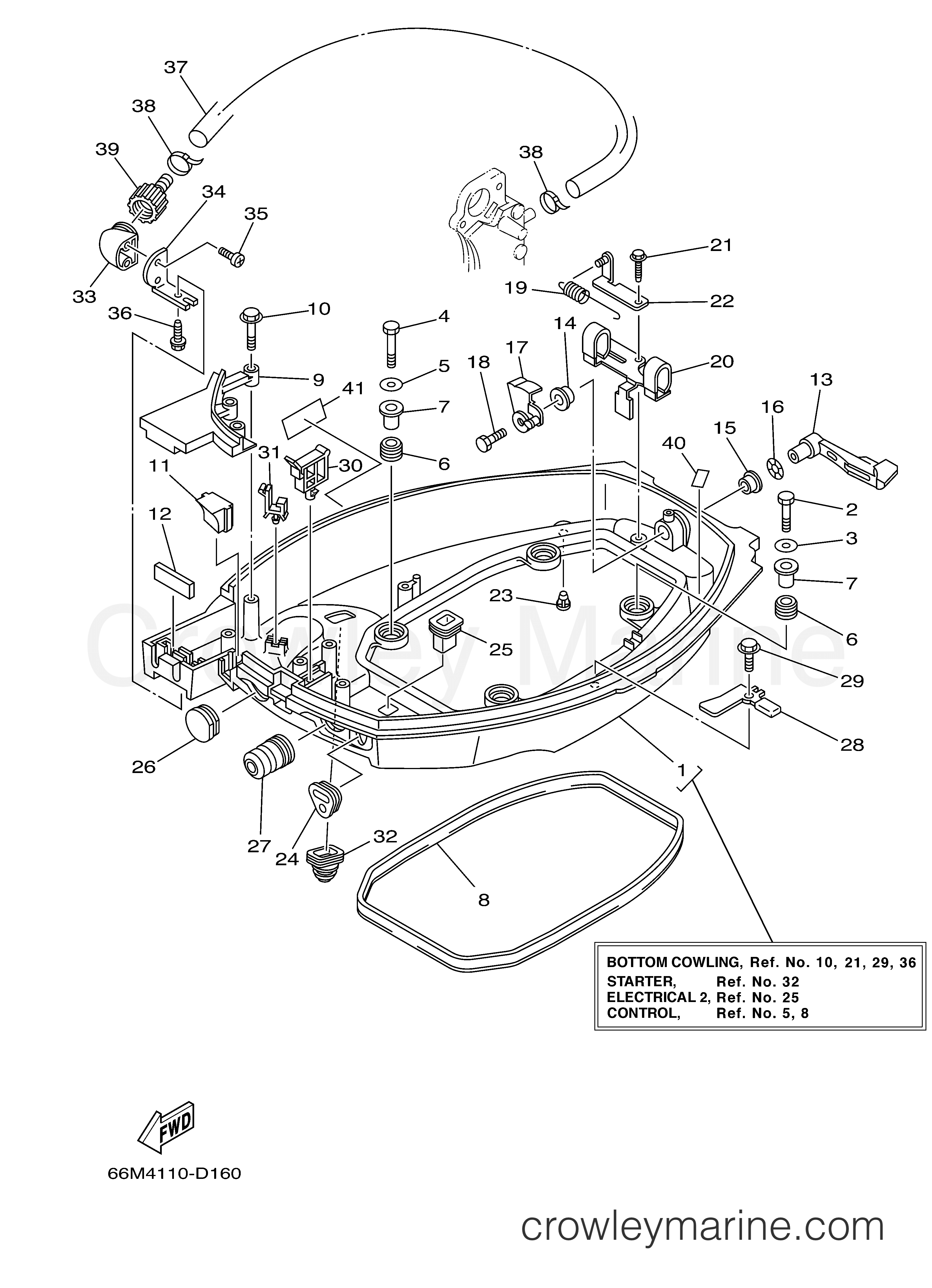 Yamaha Motors F15MSHD - BOTTOM COWLING