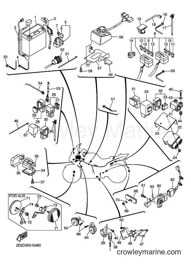2008 Sport Bike FJR1300AS - FJR1300AS (2D2D) [010] - ELECTRICAL 2