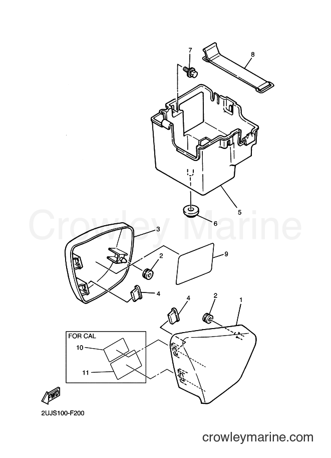 2007 Cruiser XV250 - XV250 (2UJT) [010] - SIDE COVER
