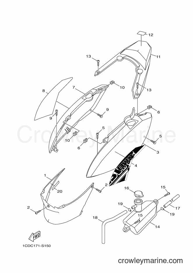 Yamaha Motors YW50F (1CDC) [010] - SIDE COVER