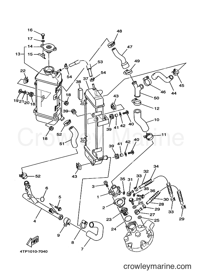 1999 Dirt Bike DT230 - DT230 (4TP3) [010] - RADIATOR & HOSE