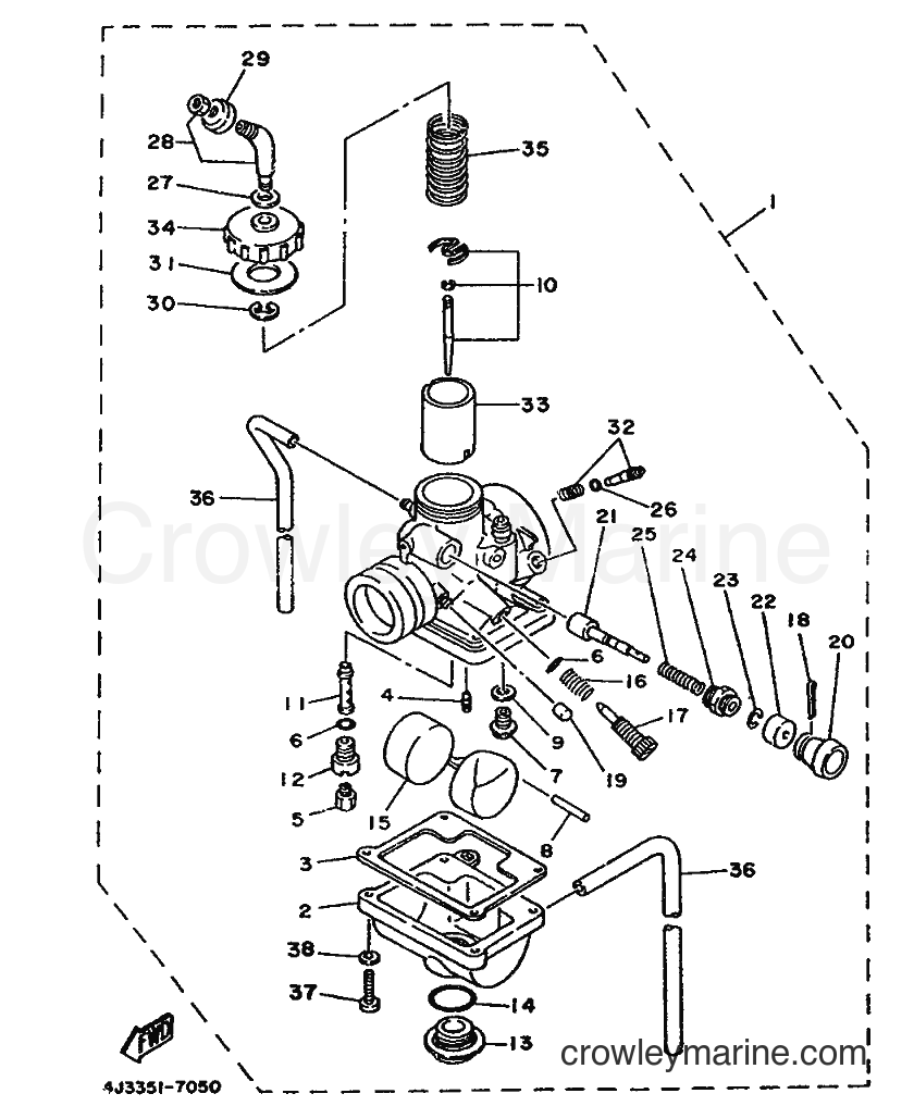 Yamaha Motors DT125-MX (4J3) [999] - CARBURETOR