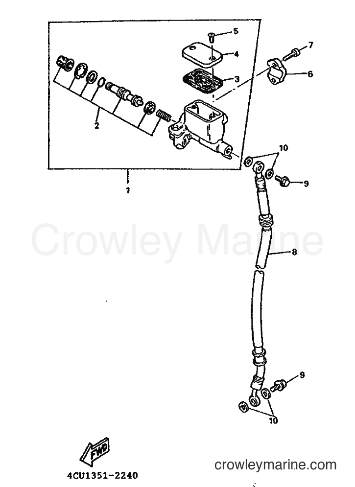 1995 Scooter YE80 - YE80 (4JC4) [999] - FRONT MASTER CYLINDER