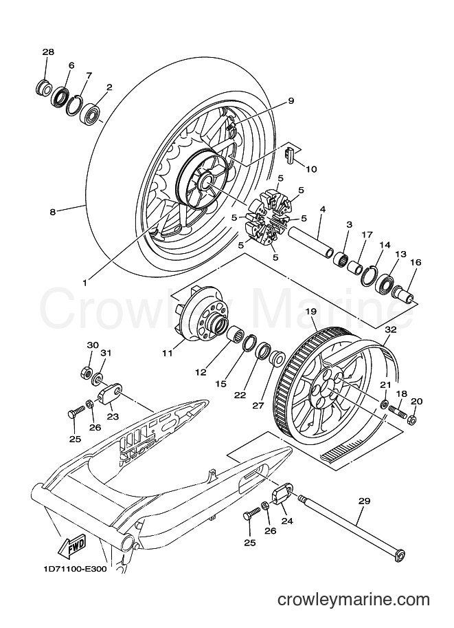 2016 Cruiser XV1900CT - XV1900CT (2BH8) [020] - REAR WHEEL